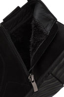 Men's Black Zippered Nubuck Sports Boots | Derimod Men's Black Zippered Nubuck Sports Boots | Derimod