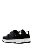 Kadın Siyah Süet Detaylı Sneaker | Derimod Kadın Siyah Süet Detaylı Sneaker | Derimod