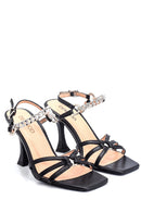 Women's Casual Heeled Leather Sandals | Derimod Women's Casual Heeled Leather Sandals | Derimod