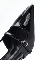 Women's Black Open Back Thin Heeled Shoes | Derimod Women's Black Open Back Thin Heeled Shoes | Derimod