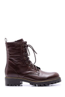 Women's Lace-Up Leather Boots | Derimod Women's Lace-Up Leather Boots | Derimod