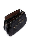 Woman Black Long-Strap Nubuck Crossbody Bag | Derimod Woman Black Long-Strap Nubuck Crossbody Bag | Derimod