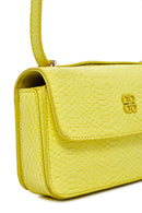 Women's Yellow Printed Long Strap Crossbody Bag | Derimod Women's Yellow Printed Long Strap Crossbody Bag | Derimod