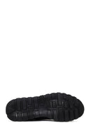 Erkek Siyah Bağcıklı Deri Casual Sneaker | Derimod Erkek Siyah Bağcıklı Deri Casual Sneaker | Derimod