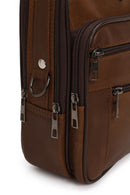 Male Taba Long Strap Leather Handbag | Derimod Male Taba Long Strap Leather Handbag | Derimod
