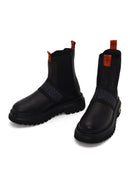 Harley Davidson Woman Gray Nefud Thick-Sole Leather Chelsea Boots | Derimod Harley Davidson Woman Gray Nefud Thick-Sole Leather Chelsea Boots | Derimod