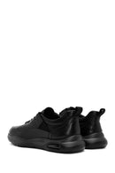 Erkek Siyah Bağcıklı Deri Casual Sneaker | Derimod Erkek Siyah Bağcıklı Deri Casual Sneaker | Derimod
