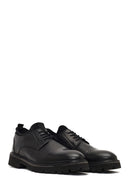 Men's Black Lace-Up Thick-Soled Leather Casual Shoe | Derimod Men's Black Lace-Up Thick-Soled Leather Casual Shoe | Derimod