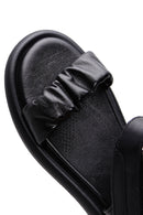 Kadın Siyah Deri Comfort Sandalet | Derimod Kadın Siyah Deri Comfort Sandalet | Derimod