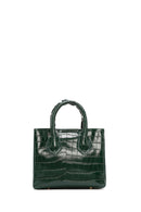 Women's Green Accessory Detailed Long Strap Crocodile Patterned Handbag | Derimod Women's Green Accessory Detailed Long Strap Crocodile Patterned Handbag | Derimod