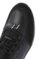 Men's Black Lace-Up Leather Casual Sneaker | Derimod Men's Black Lace-Up Leather Casual Sneaker | Derimod