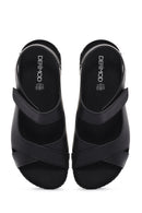 Women's Black Strappy Comfort Sandals | Derimod Women's Black Strappy Comfort Sandals | Derimod