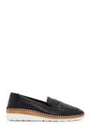 Women's Black Leather Comfort Loafer | Derimod Women's Black Leather Comfort Loafer | Derimod