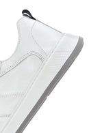 Men's White Lace-up Leather Sneaker | Derimod Men's White Lace-up Leather Sneaker | Derimod
