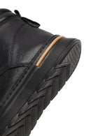 Men Black Lace-up Leather Casual Boot | Derimod Men Black Lace-up Leather Casual Boot | Derimod