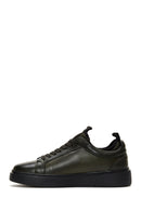 Men's Green Leather Sneaker | Derimod Men's Green Leather Sneaker | Derimod