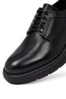 Men's Black Thick-Soled Leather Casual Shoes | Derimod Men's Black Thick-Soled Leather Casual Shoes | Derimod