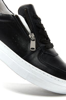 Women's Leather Zipper Sneaker | Derimod Women's Leather Zipper Sneaker | Derimod