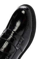 Kadın Siyah Rugan Deri Maskülen Loafer | Derimod Kadın Siyah Rugan Deri Maskülen Loafer | Derimod