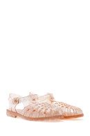 Women's Gold Ankle Strap Jelly Sandals | Derimod Women's Gold Ankle Strap Jelly Sandals | Derimod