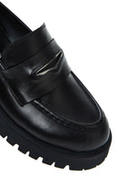 Women's Black Leather Masculine Loafer | Derimod Women's Black Leather Masculine Loafer | Derimod
