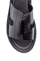 Women's Crocodile Pattern Slippers | Derimod Women's Crocodile Pattern Slippers | Derimod