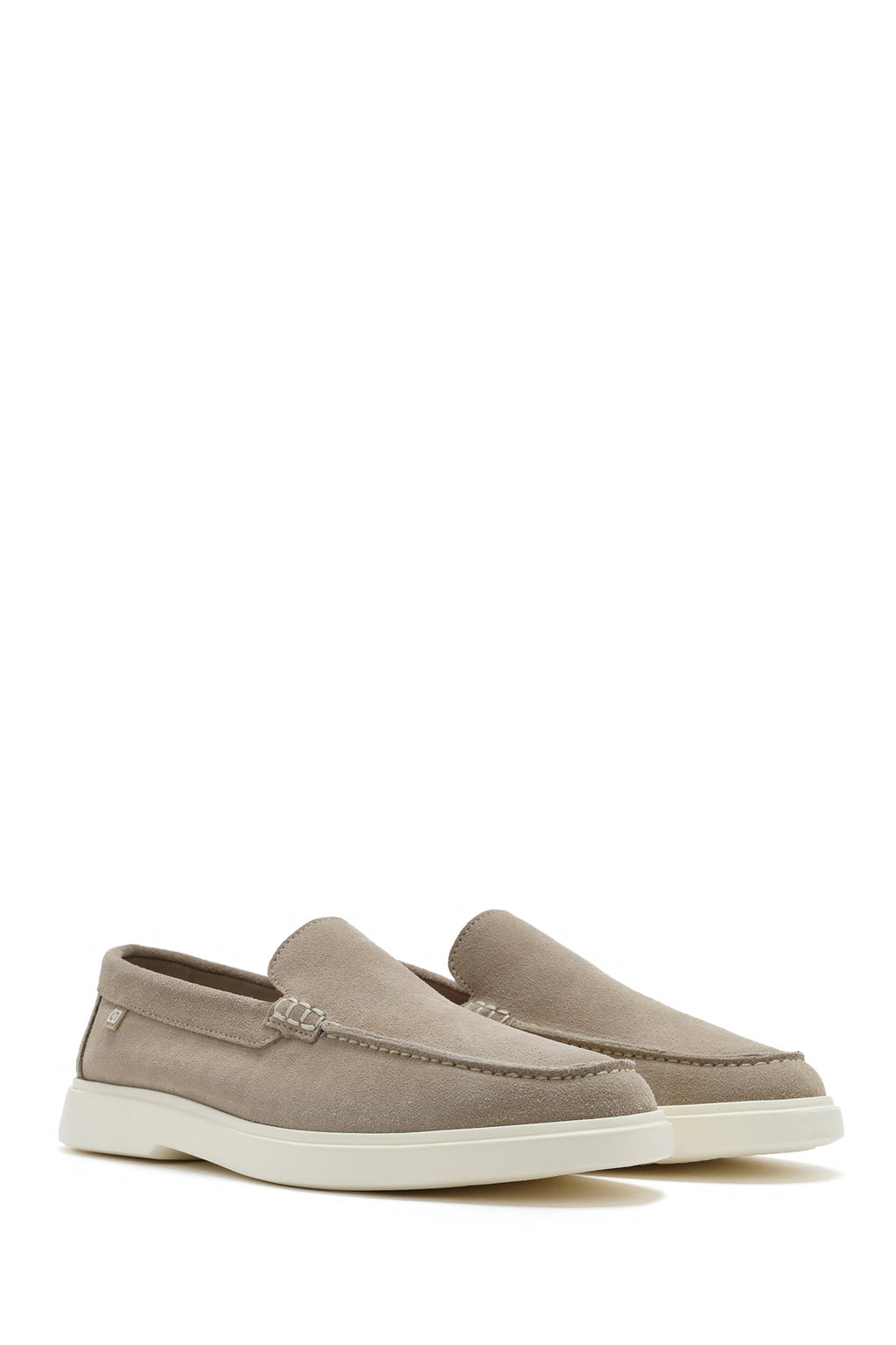 Erkek Bej Süet Deri Casual Loafer