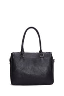 Woman Black Long Strap Printed Shoulder Bag | Derimod Woman Black Long Strap Printed Shoulder Bag | Derimod
