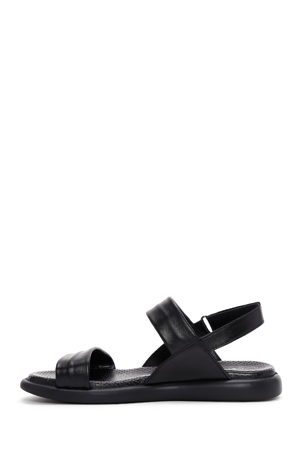 Kadın Siyah Deri Comfort Sandalet
