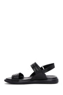 Women's Black Leather Comfort Sandals | Derimod Women's Black Leather Comfort Sandals | Derimod