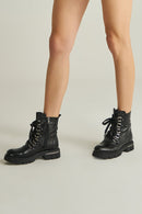 Lace-Up Women's Leather Boots | Derimod Lace-Up Women's Leather Boots | Derimod