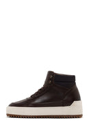 Men's Brown Thick-Sole Leather Sports Boots | Derimod Men's Brown Thick-Sole Leather Sports Boots | Derimod