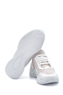 Kadın Beyaz Deri Yüksek Taban Sneaker | Derimod Kadın Beyaz Deri Yüksek Taban Sneaker | Derimod