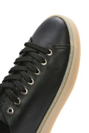 Men's Black Lace-up Leather Sneaker | Derimod Men's Black Lace-up Leather Sneaker | Derimod