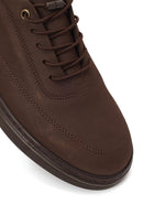 Male Brown Lace-up Nubuck Leather Casual Sneaker | Derimod Male Brown Lace-up Nubuck Leather Casual Sneaker | Derimod