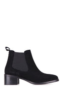 Women's Suede Heeled Leather Boots | Derimod Women's Suede Heeled Leather Boots | Derimod