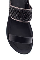 Women's Black Flat Sandals | Derimod Women's Black Flat Sandals | Derimod