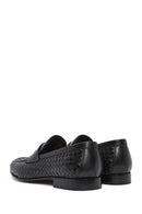 Erkek Siyah Örgü Deri Klasik Loafer | Derimod Erkek Siyah Örgü Deri Klasik Loafer | Derimod