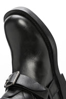 Women's Black Buckle Detailed Leather Boots | Derimod Women's Black Buckle Detailed Leather Boots | Derimod