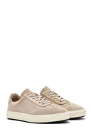 Erkek Bej Süet Deri Sneaker | Derimod Erkek Bej Süet Deri Sneaker | Derimod