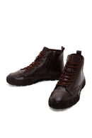Erkek Kahverengi Deri Bilekli Sneaker | Derimod Erkek Kahverengi Deri Bilekli Sneaker | Derimod