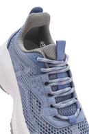 Women's Blue Lace-Up Thick-Sole Fabric Sneakers | Derimod Women's Blue Lace-Up Thick-Sole Fabric Sneakers | Derimod
