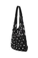 Woman Black Mesh Shoulder Bag | Derimod Woman Black Mesh Shoulder Bag | Derimod