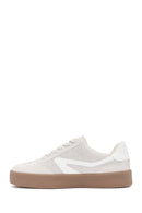 Woman Beige Lace-up Sneakers | Derimod Woman Beige Lace-up Sneakers | Derimod