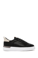 Erkek Siyah Bağcıklı Deri Sneaker | Derimod Erkek Siyah Bağcıklı Deri Sneaker | Derimod