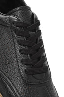 Men's Black Lace-up Leather Sneaker | Derimod Men's Black Lace-up Leather Sneaker | Derimod