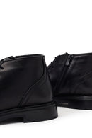 Male Black Lace-up Zip Closure Leather Casual Boots | Derimod Male Black Lace-up Zip Closure Leather Casual Boots | Derimod