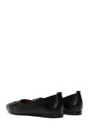 Women's Black Leather Casual Ballerinas | Derimod Women's Black Leather Casual Ballerinas | Derimod