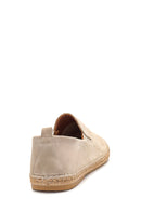 Men's Beige Suede Leather Espadrille | Derimod Men's Beige Suede Leather Espadrille | Derimod