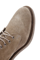 Women's Beige Suede Leather Boots | Derimod Women's Beige Suede Leather Boots | Derimod